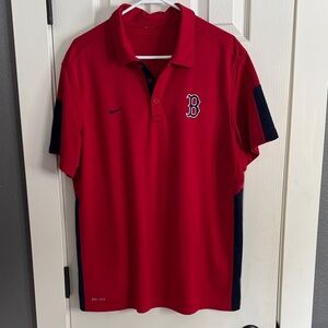 Nike brand MLB series Boston Red Sox polo shirt in size large.